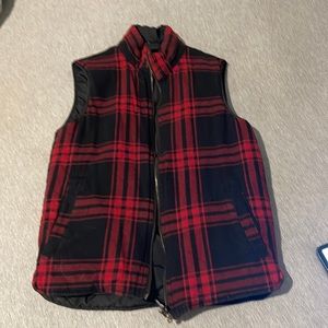 J Crew Women’s Puffer Vest, Snap Pockets, Reversible